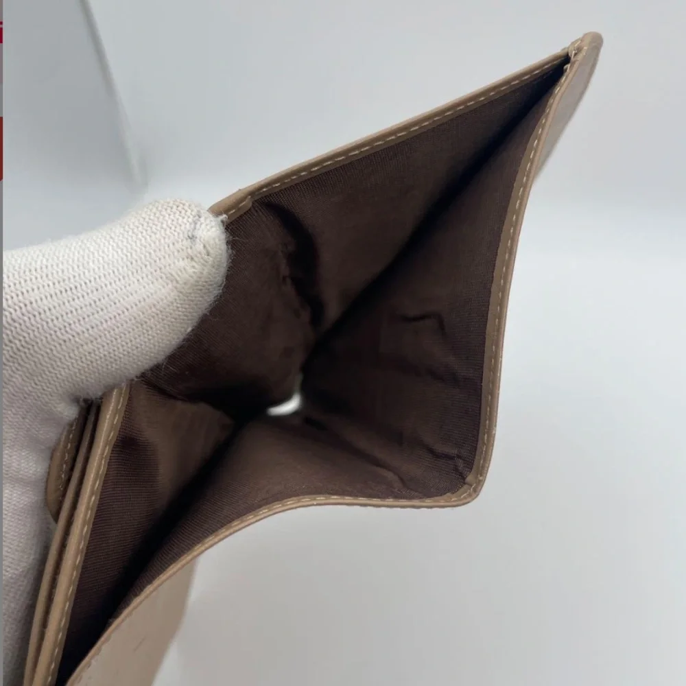 Dior Tan Leather compact wallet